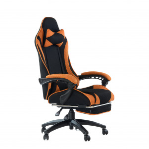 Кресло Barneo K-40 Black Edition черно-оранжевая сетка