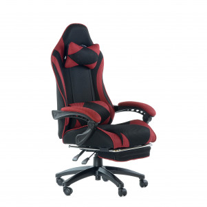 Кресло Barneo K-40 Black Edition черно-красная сетка