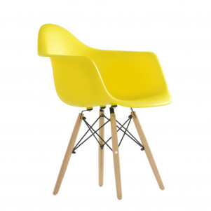 Кресло Barneo N-14 WoodMold Eames style желтый