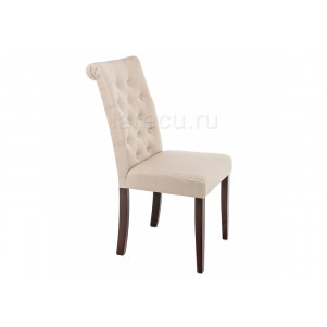 Стул деревянный Amelia dark walnut / fabric cream