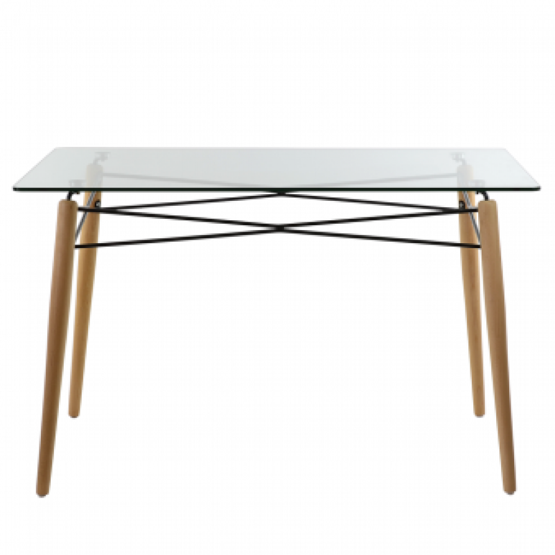 Стол Barneo T-110, 120*80cm, H-75cm стекло 10мм