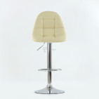Барный стул Barneo N-96 Eames / Chrome - PU бежевая кожа