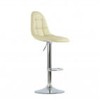Барный стул Barneo N-96 Eames / Chrome - PU бежевая кожа