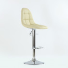 Барный стул Barneo N-96 Eames / Chrome - PU бежевая кожа