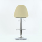 Барный стул Barneo N-96 Eames / Chrome - PU бежевая кожа